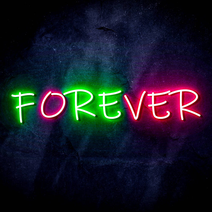 Forever (Over) Ultra-Bright LED Sign with Remote (Neon-Style, LED Technology) - Way Up Gifts