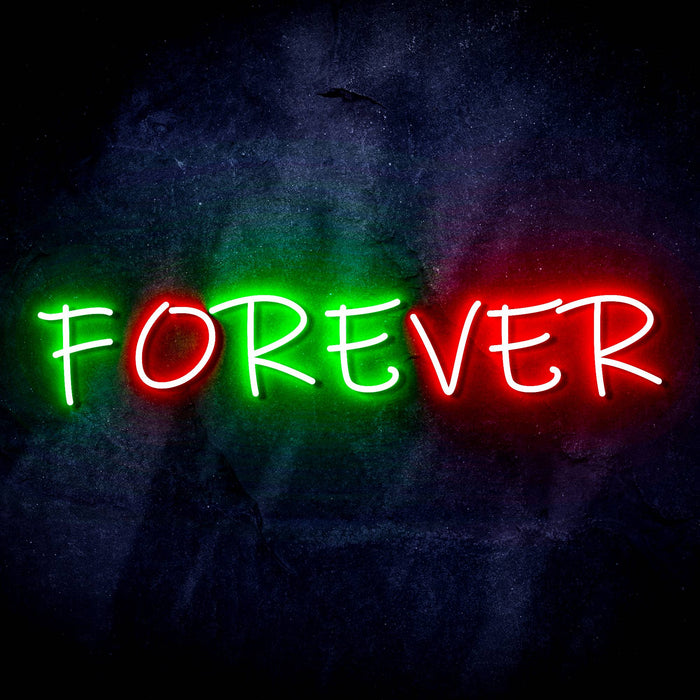 Forever (Over) Ultra-Bright LED Sign with Remote (Neon-Style, LED Technology) - Way Up Gifts