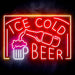 Ice Cold Beer Ultra-Bright LED Sign with Remote (Neon-Style, LED Technology) - Way Up Gifts