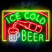 Ice Cold Beer Ultra-Bright LED Sign with Remote (Neon-Style, LED Technology) - Way Up Gifts