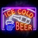 Ice Cold Beer Ultra-Bright LED Sign with Remote (Neon-Style, LED Technology) - Way Up Gifts