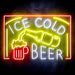 Ice Cold Beer Ultra-Bright LED Sign with Remote (Neon-Style, LED Technology) - Way Up Gifts