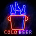Cold Beer Ultra-Bright LED Sign with Remote (Neon-Style, LED Technology) - Way Up Gifts