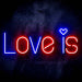 Love Is with Heart Ultra-Bright LED Sign with Remote (Neon-Style, LED Technology) - Way Up Gifts