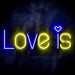 Love Is with Heart Ultra-Bright LED Sign with Remote (Neon-Style, LED Technology) - Way Up Gifts