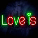 Love Is with Heart Ultra-Bright LED Sign with Remote (Neon-Style, LED Technology) - Way Up Gifts