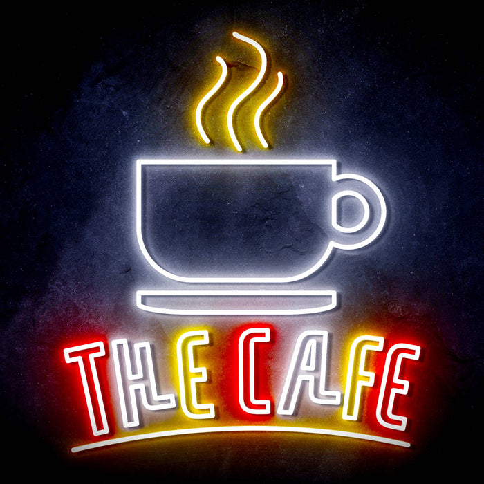Coffee The Cafe Ultra-Bright LED Sign with Remote (Neon-Style, LED Technology) - Way Up Gifts