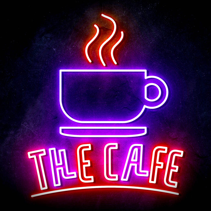 Coffee The Cafe Ultra-Bright LED Sign with Remote (Neon-Style, LED Technology) - Way Up Gifts