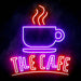 Coffee The Cafe Ultra-Bright LED Sign with Remote (Neon-Style, LED Technology) - Way Up Gifts