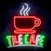 Coffee The Cafe Ultra-Bright LED Sign with Remote (Neon-Style, LED Technology) - Way Up Gifts
