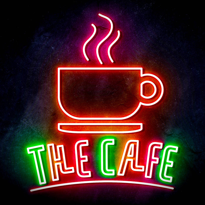 Coffee The Cafe Ultra-Bright LED Sign with Remote (Neon-Style, LED Technology) - Way Up Gifts