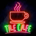Coffee The Cafe Ultra-Bright LED Sign with Remote (Neon-Style, LED Technology) - Way Up Gifts