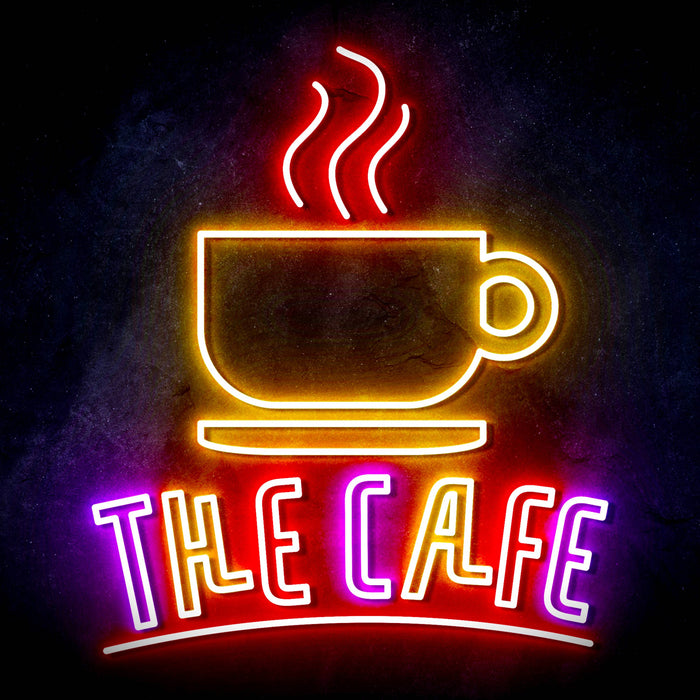 Coffee The Cafe Ultra-Bright LED Sign with Remote (Neon-Style, LED Technology) - Way Up Gifts