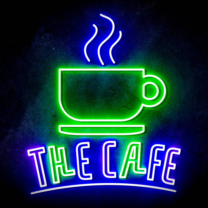 Coffee The Cafe Ultra-Bright LED Sign with Remote (Neon-Style, LED Technology) - Way Up Gifts