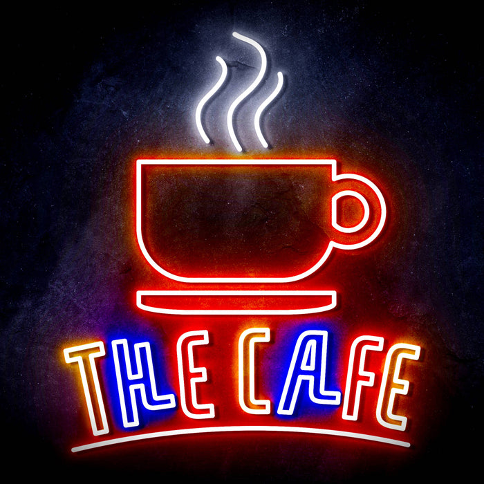 Coffee The Cafe Ultra-Bright LED Sign with Remote (Neon-Style, LED Technology) - Way Up Gifts