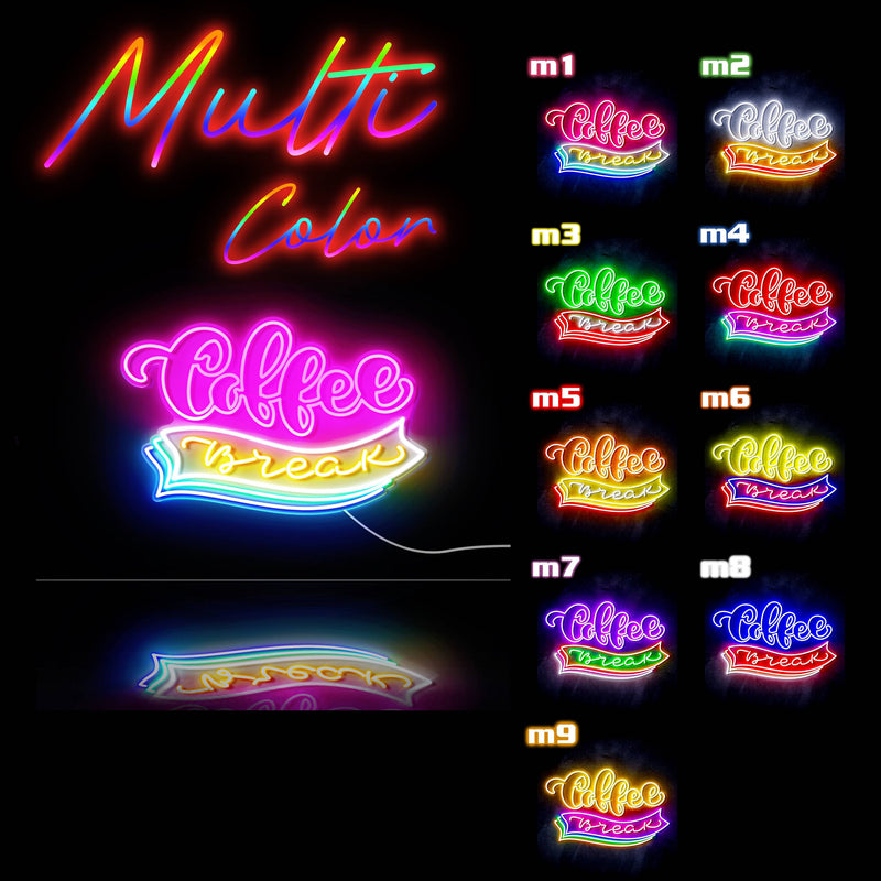 Coffee Break Ultra-Bright LED Sign with Remote (Neon-Style, LED Technology) - LED Gift Works