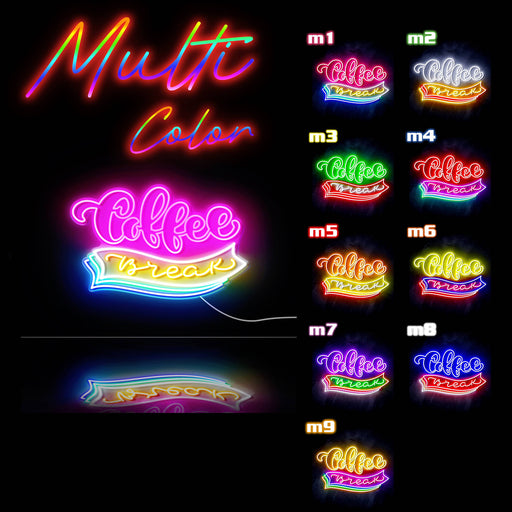 Coffee Break Ultra-Bright LED Sign with Remote (Neon-Style, LED Technology) - LED Gift Works
