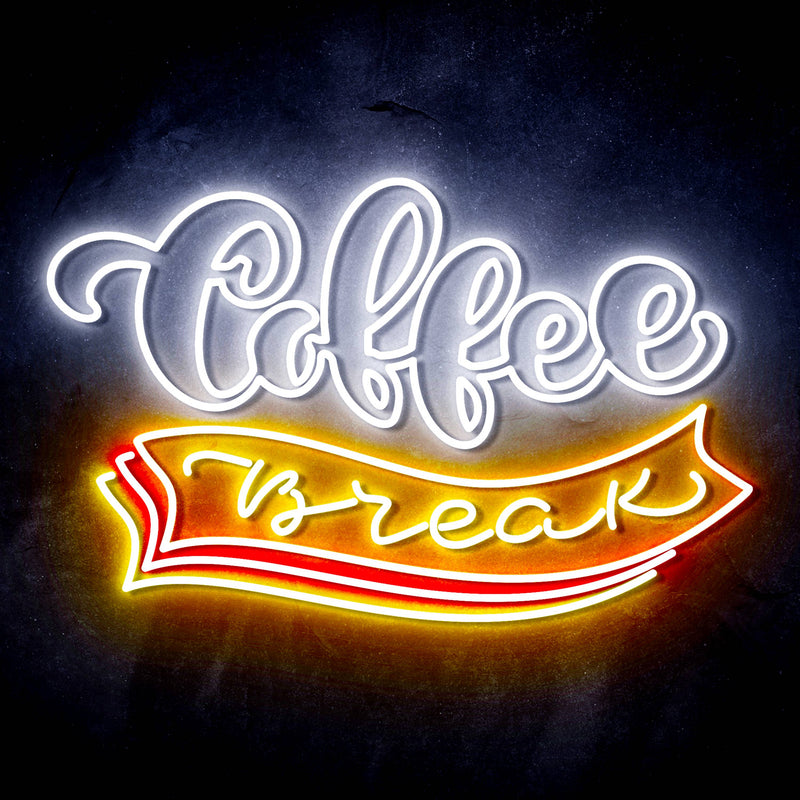 Coffee Break Ultra-Bright LED Sign with Remote (Neon-Style, LED Technology) - LED Gift Works