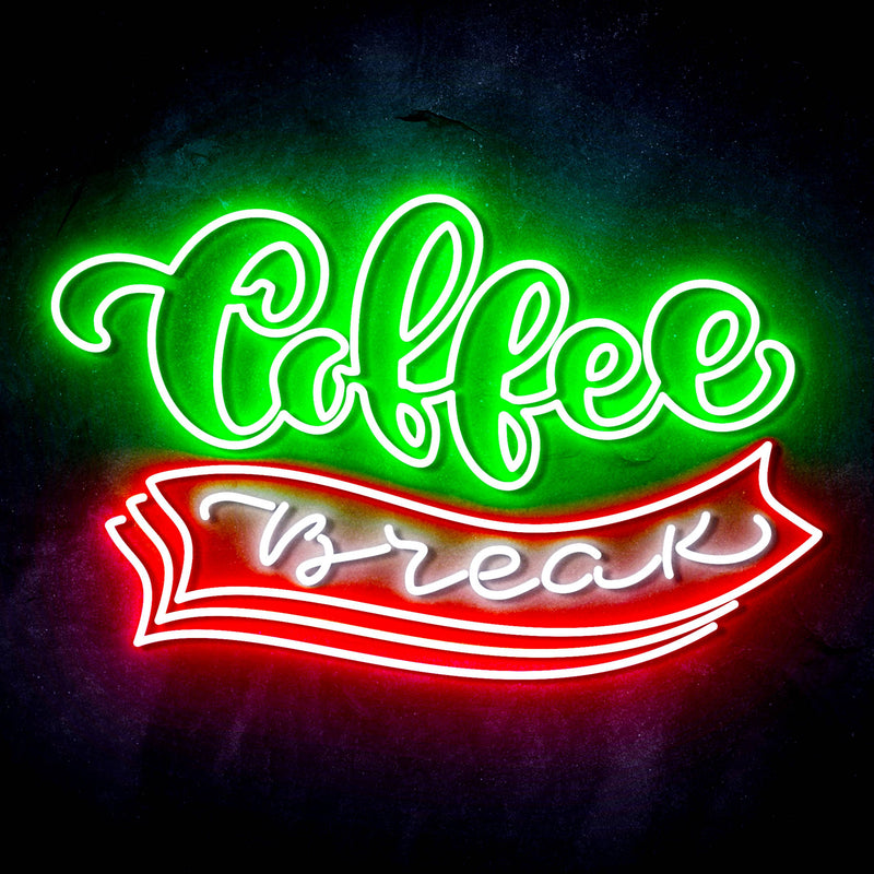 Coffee Break Ultra-Bright LED Sign with Remote (Neon-Style, LED Technology) - LED Gift Works