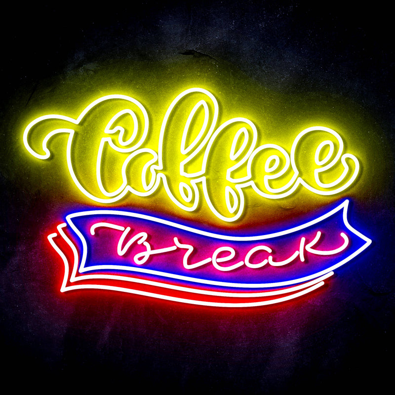 Coffee Break Ultra-Bright LED Sign with Remote (Neon-Style, LED Technology) - LED Gift Works