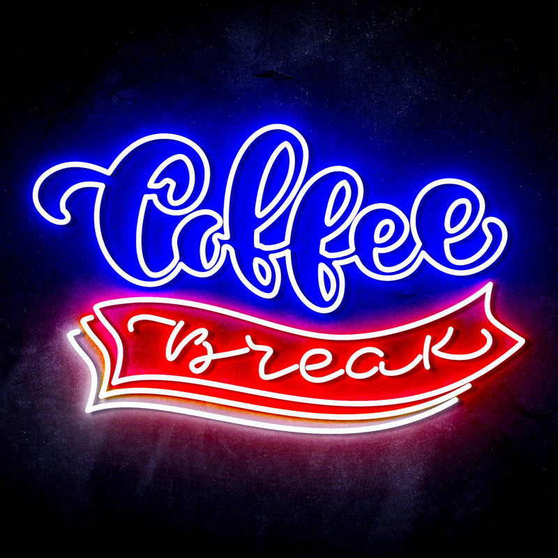 Coffee Break Ultra-Bright LED Sign with Remote (Neon-Style, LED Technology) - LED Gift Works