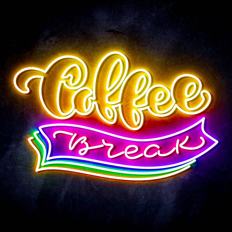 Coffee Break Ultra-Bright LED Sign with Remote (Neon-Style, LED Technology) - LED Gift Works