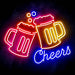 Beer Bar Cheers Ultra-Bright LED Sign with Remote (Neon-Style, LED Technology) - Way Up Gifts