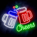 Beer Bar Cheers Ultra-Bright LED Sign with Remote (Neon-Style, LED Technology) - Way Up Gifts