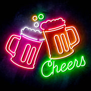 Beer Bar Cheers Ultra-Bright LED Sign with Remote (Neon-Style, LED Technology) - LED Gift Works