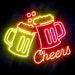 Beer Bar Cheers Ultra-Bright LED Sign with Remote (Neon-Style, LED Technology) - Way Up Gifts