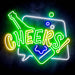 Beer Bottle Cheers Ultra-Bright LED Sign with Remote (Neon-Style, LED Technology) - Way Up Gifts