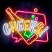 Beer Bottle Cheers Ultra-Bright LED Sign with Remote (Neon-Style, LED Technology) - Way Up Gifts