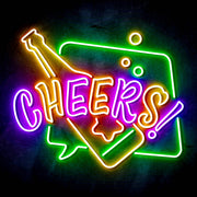 Beer Bottle Cheers Ultra-Bright LED Sign with Remote (Neon-Style, LED Technology) - LED Gift Works