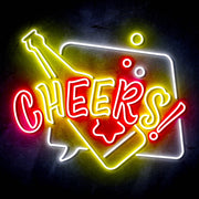 Beer Bottle Cheers Ultra-Bright LED Sign with Remote (Neon-Style, LED Technology) - LED Gift Works