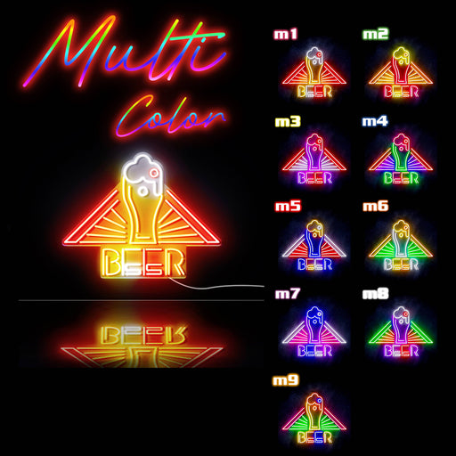 Beer Ultra-Bright LED Sign with Remote (Neon-Style, LED Technology) - LED Gift Works