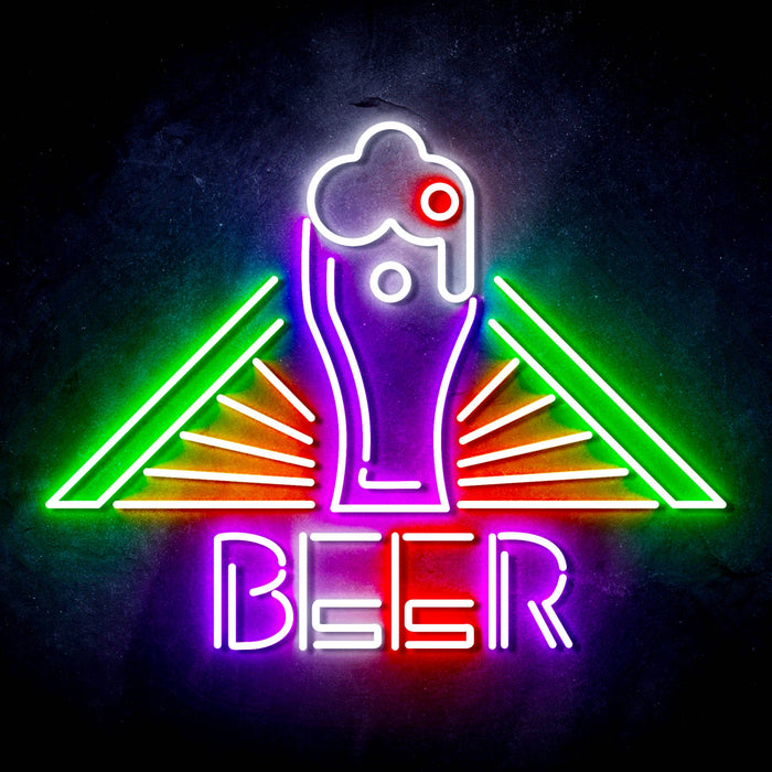 Beer Ultra-Bright LED Sign with Remote (Neon-Style, LED Technology) - Way Up Gifts