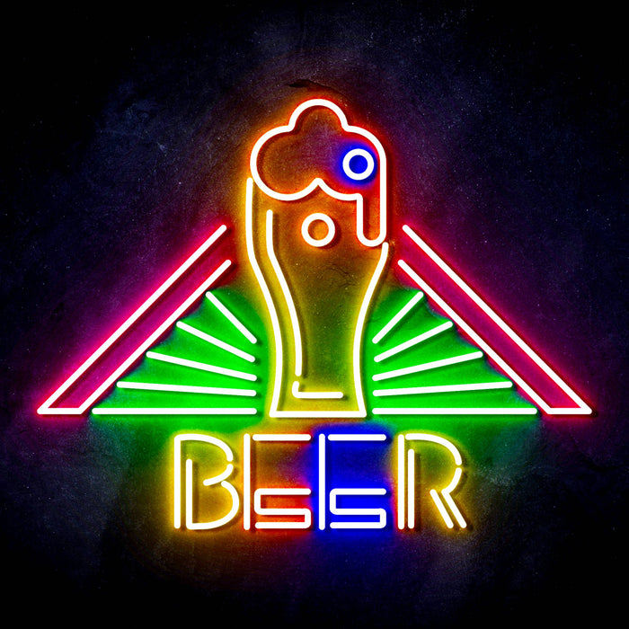 Beer Ultra-Bright LED Sign with Remote (Neon-Style, LED Technology) - Way Up Gifts