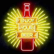 Enjoy Your Beer Ultra-Bright LED Sign with Remote (Neon-Style, LED Technology) - LED Gift Works