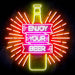 Enjoy Your Beer Ultra-Bright LED Sign with Remote (Neon-Style, LED Technology) - Way Up Gifts