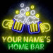 Personalized Ultra-Bright Beer Mugs Home Bar LED Sign with Remote (Neon-Style, LED Technology) - Way Up Gifts