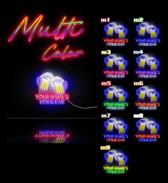 Custom Ultra-Bright Beer Mugs Bar LED Sign with Remote (Neon-Style, LED Technology) - Way Up Gifts