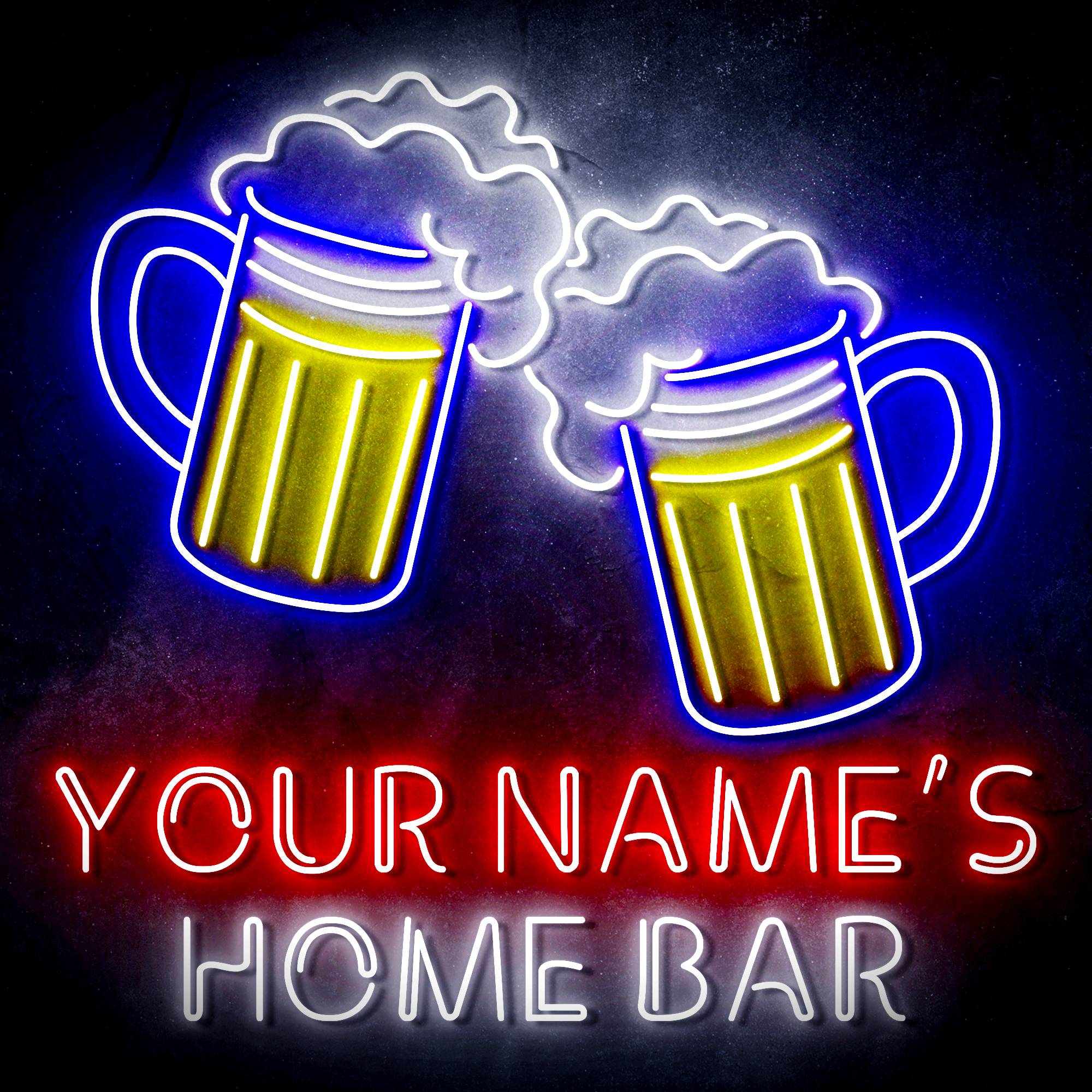Custom Personalized LED Beer Sign For Home Bar Or Grill - Lighted Non-Neon