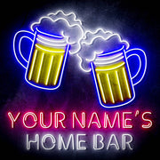 Custom Ultra-Bright Beer Mugs Bar LED Sign with Remote (Neon-Style, LED Technology) - LED Gift Works