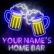 Custom Ultra-Bright Beer Mugs Bar LED Sign with Remote (Neon-Style, LED Technology) - LED Gift Works