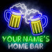 Custom Ultra-Bright Beer Mugs Bar LED Sign with Remote (Neon-Style, LED Technology) - Way Up Gifts