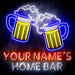 Custom Ultra-Bright Beer Mugs Bar LED Sign with Remote (Neon-Style, LED Technology) - Way Up Gifts