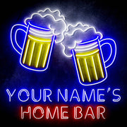 Custom Ultra-Bright Beer Mugs Bar LED Sign with Remote (Neon-Style, LED Technology) - LED Gift Works