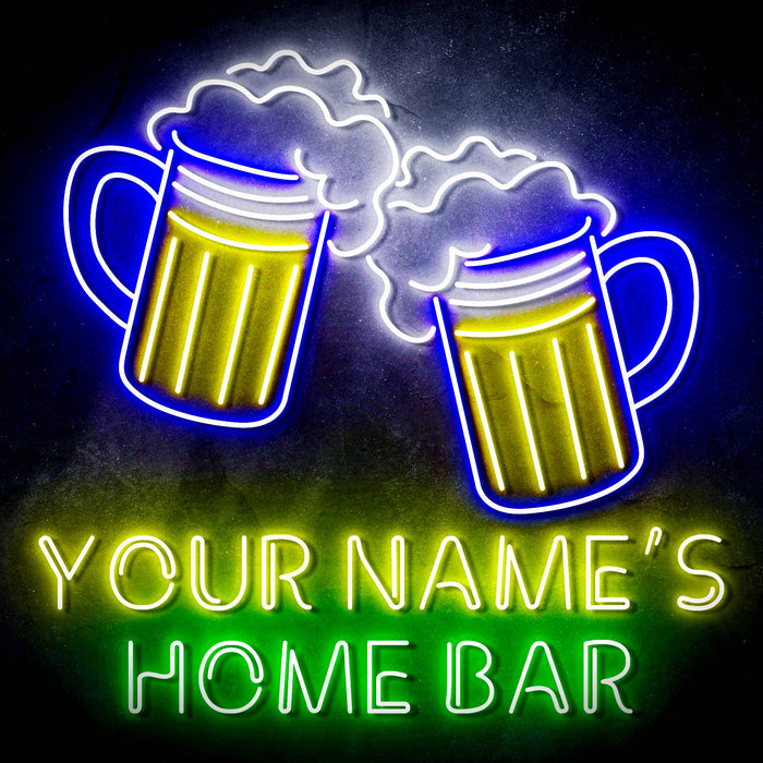 Custom Ultra-Bright Beer Mugs Bar LED Sign with Remote (Neon-Style, LED Technology) - Way Up Gifts