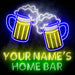 Custom Ultra-Bright Beer Mugs Bar LED Sign with Remote (Neon-Style, LED Technology) - Way Up Gifts