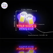 Custom Ultra-Bright Beer Mugs Bar LED Sign with Remote (Neon-Style, LED Technology) - LED Gift Works